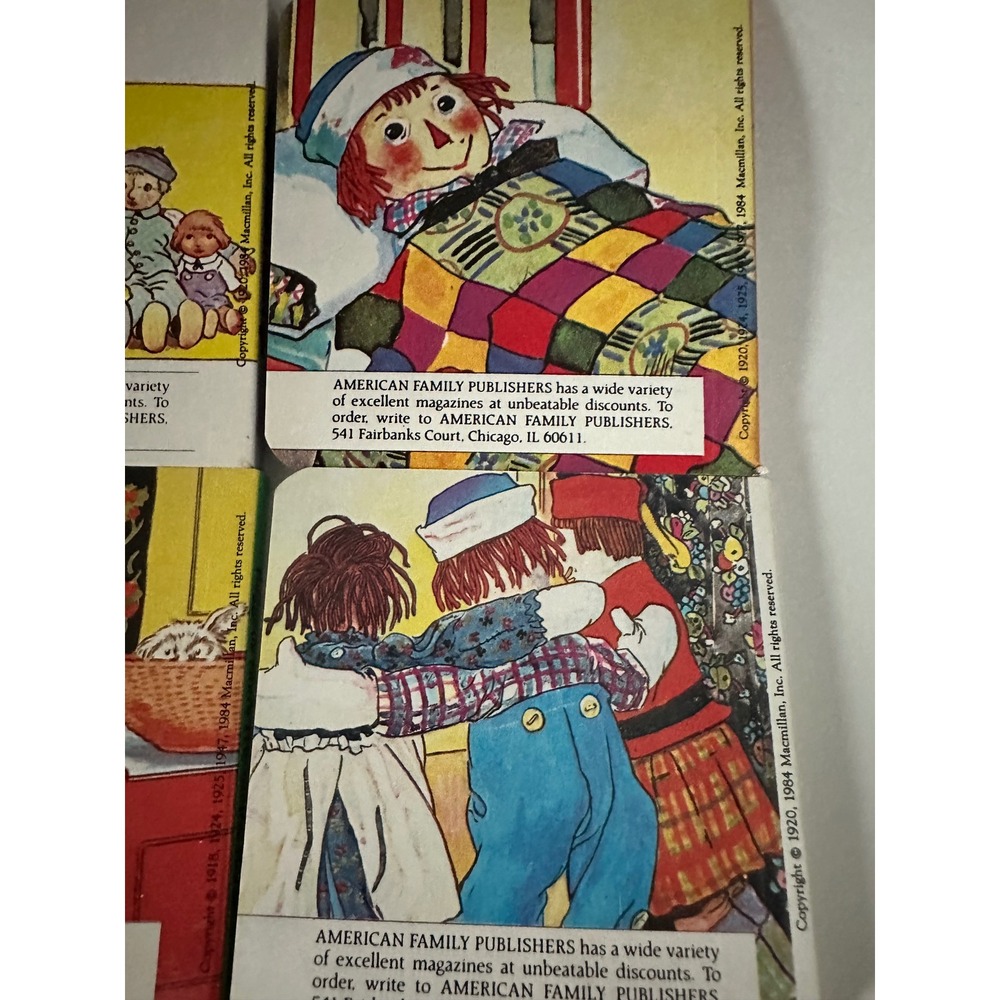 Vintage 1984 Raggedy Ann and Andy Board Books Set of 5 Chatham River Press - Picture 5 of 11